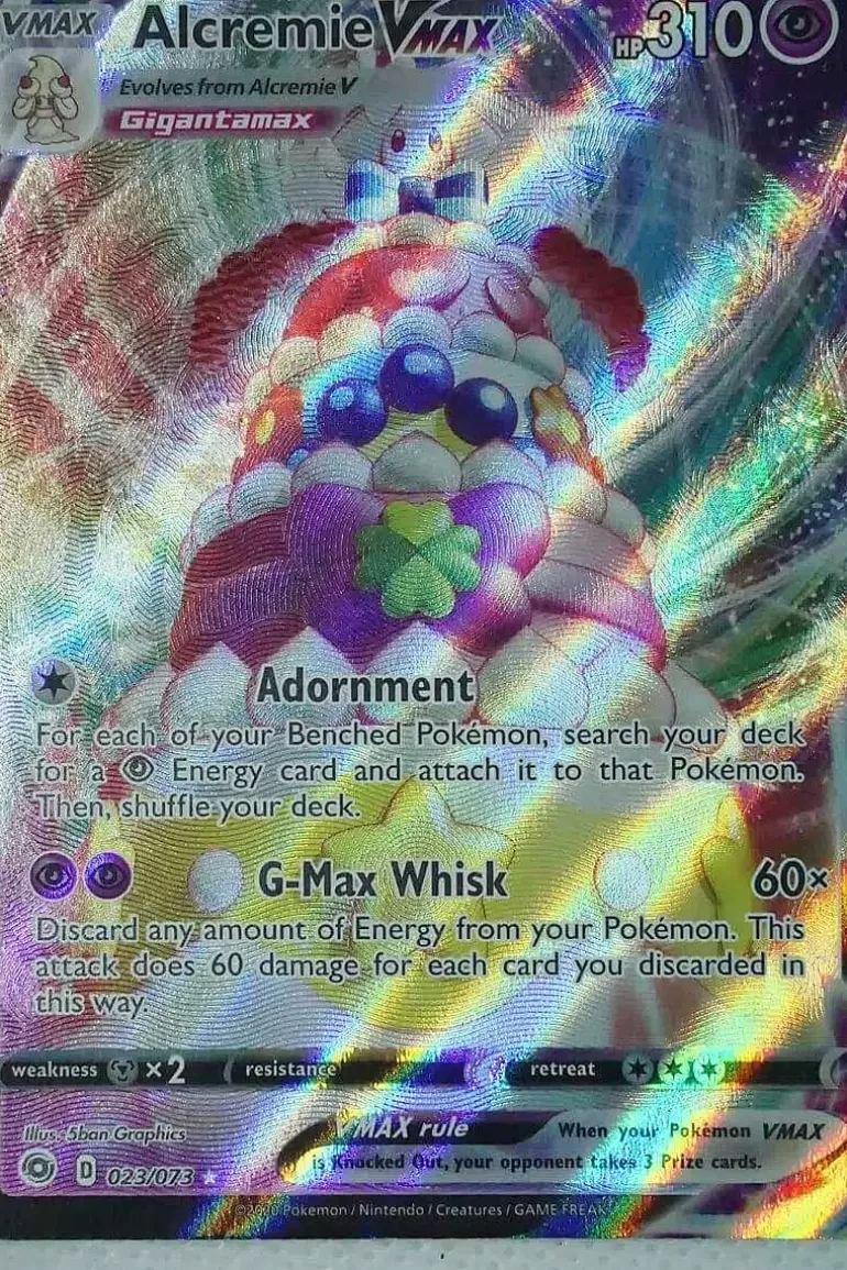 Pocket Monster Pokémon Kort-Alcremie Vmax 023/073
