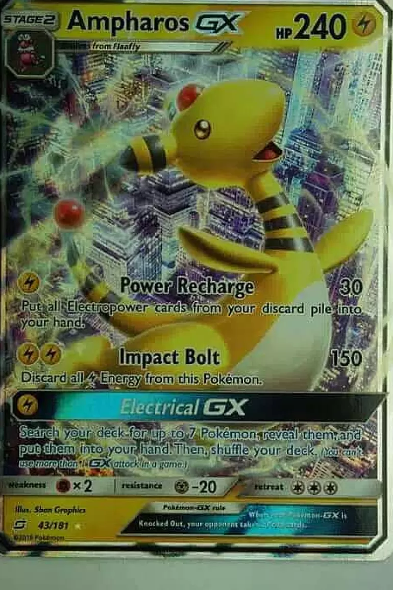 Pocket Monster Pokémon Kort-Ampharos Gx 43/181