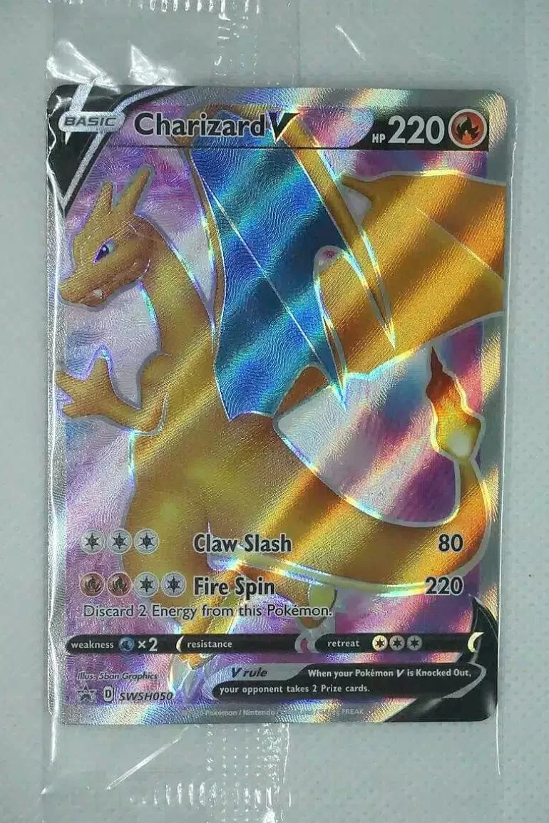 Pocket Monster Pokémon Kort-Charizard V Swsh050 Full Art Forseglet