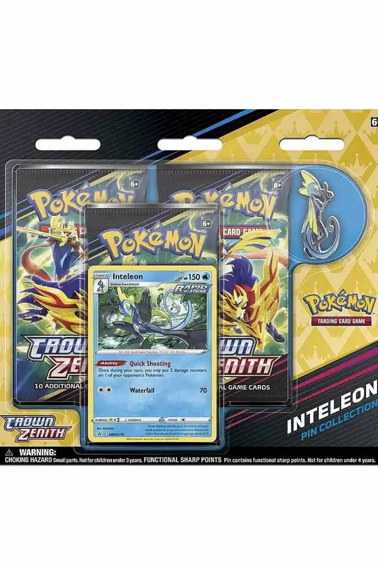 Pocket Monster Pokémon Kort-Crown Zenith Pin Blisterpakke Med Inteleon