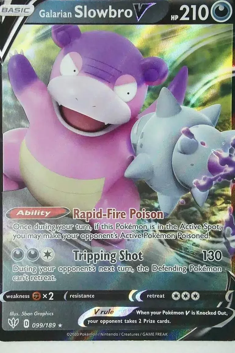 Pocket Monster Pokémon Kort-Galarian Slowbro V 099/189