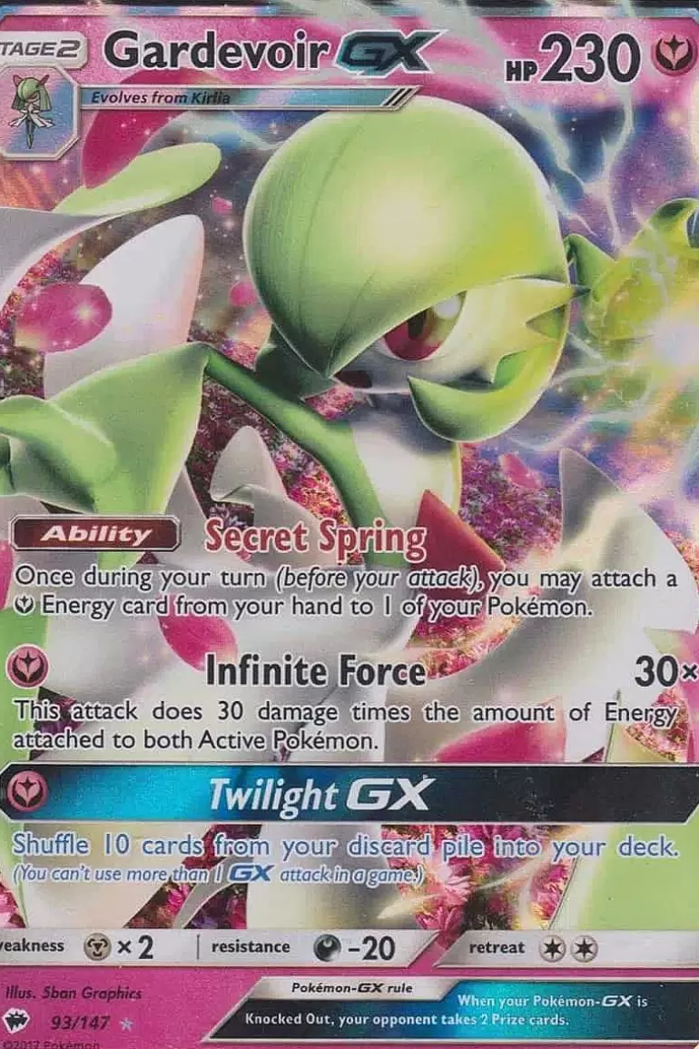 Pocket Monster Pokémon Kort-Gardevoir Gx 93/147
