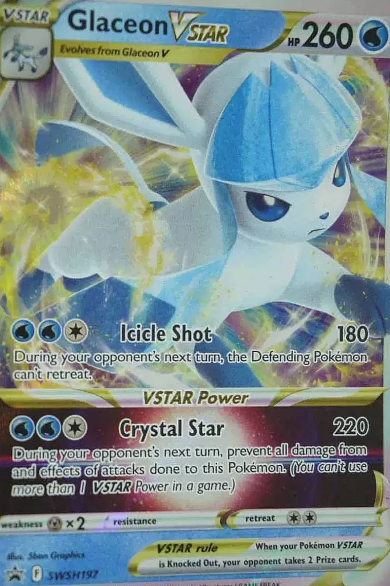 Pocket Monster Pokémon Kort-Glaceon Vstar Swsh197