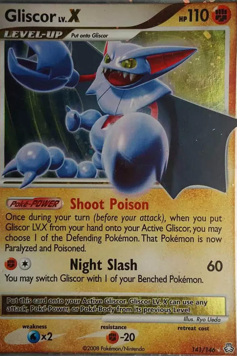 Pocket Monster Pokémon Kort-Gliscor Lv. X 141/146 Ultra Rare