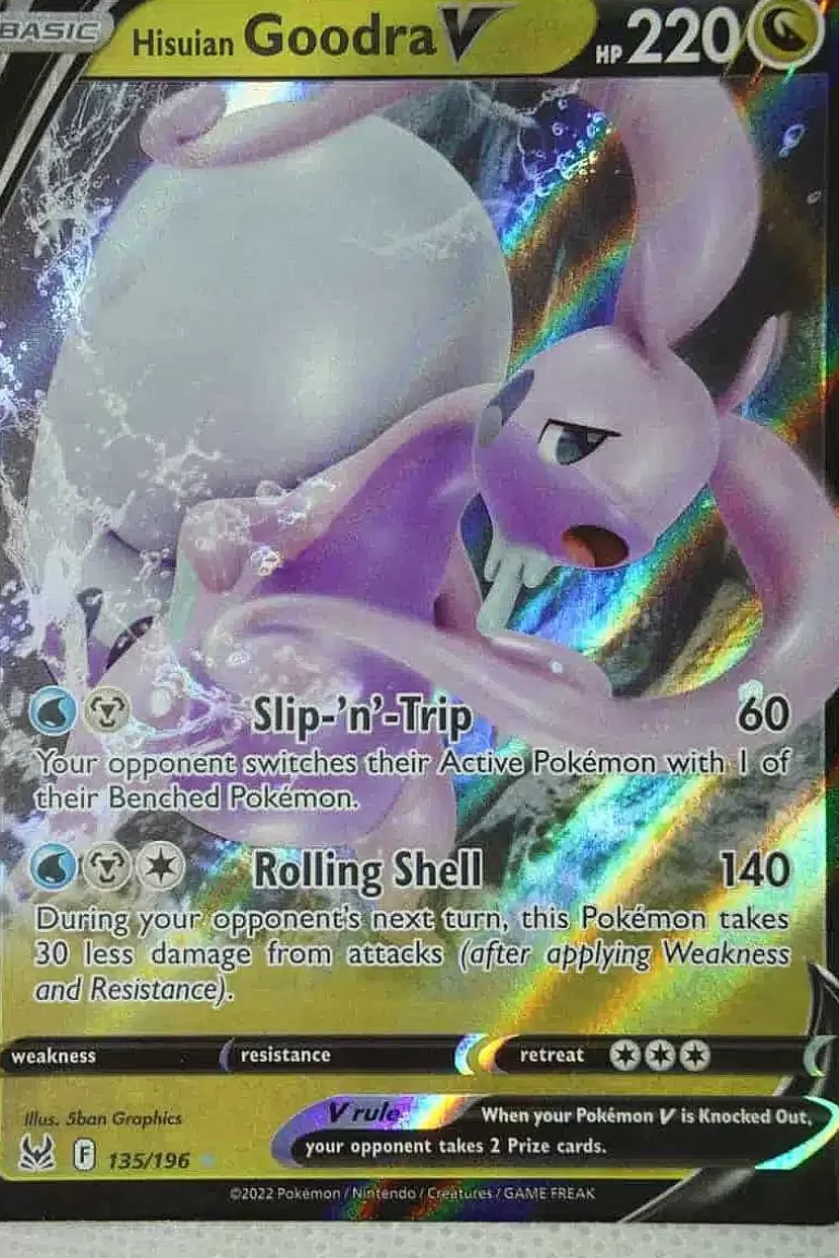 Pocket Monster Pokémon Kort-Hisuian Goodra V 135/196