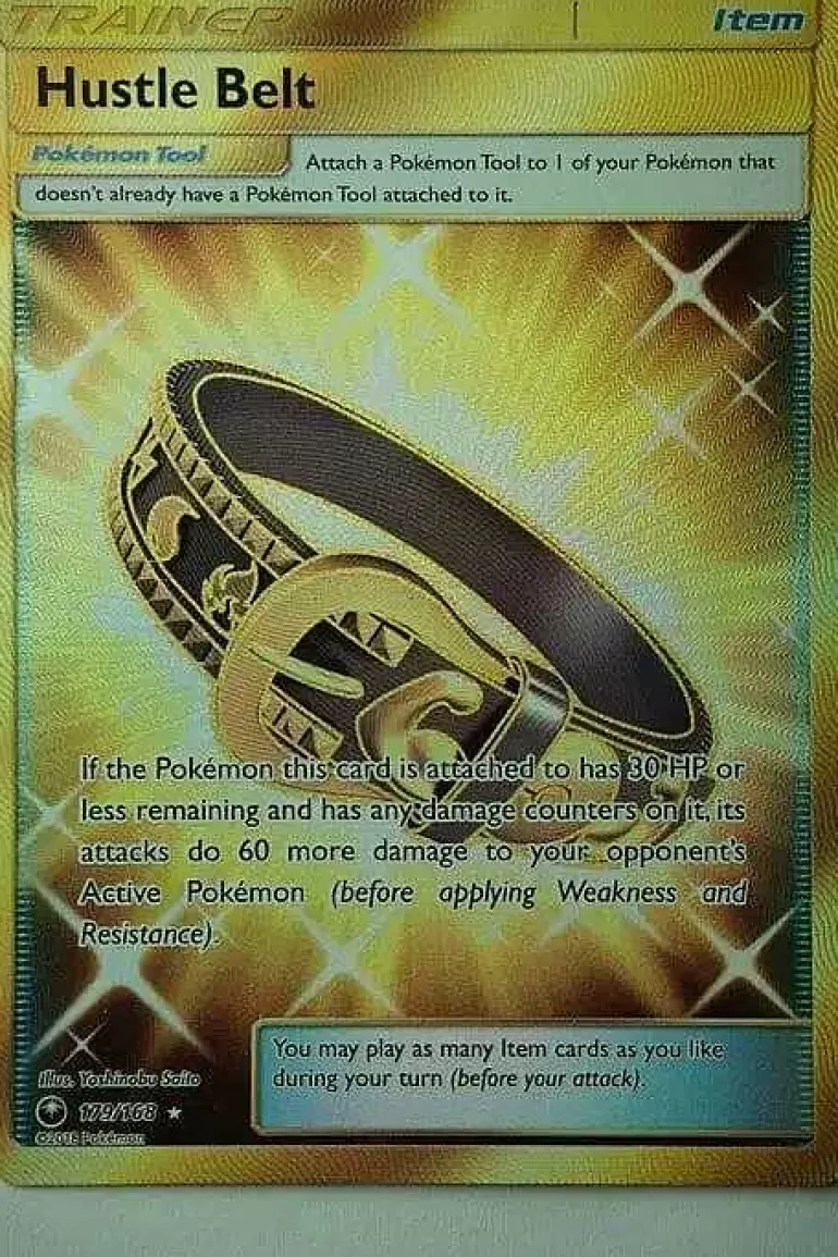 Pocket Monster Pokémon Kort-Hustle Belt 179/168 Secret Rare