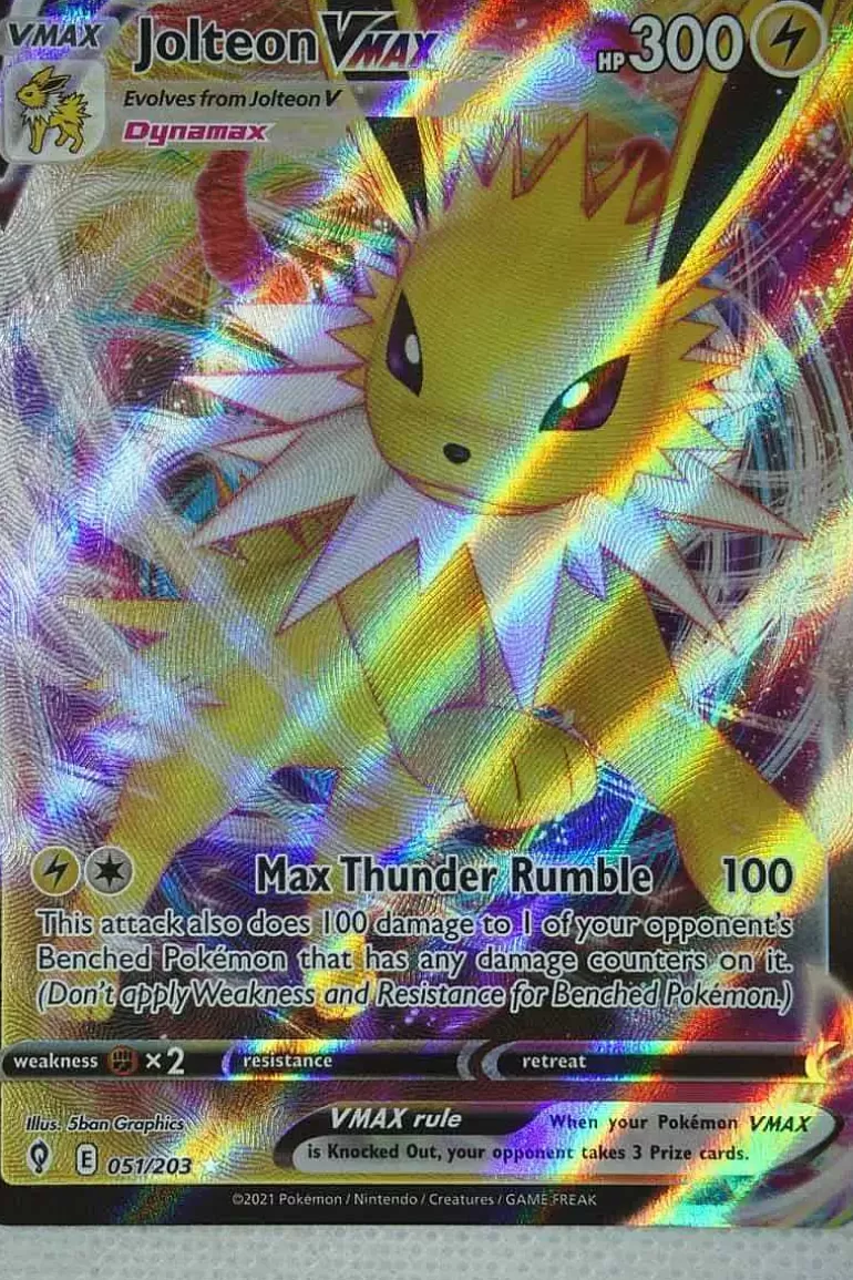 Pocket Monster Pokémon Kort-Jolteon Vmax 51/203