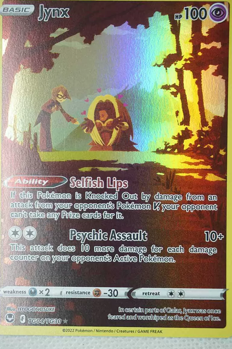 Pocket Monster Pokémon Kort-Jynx Tg04/Tg30 Holo Rare
