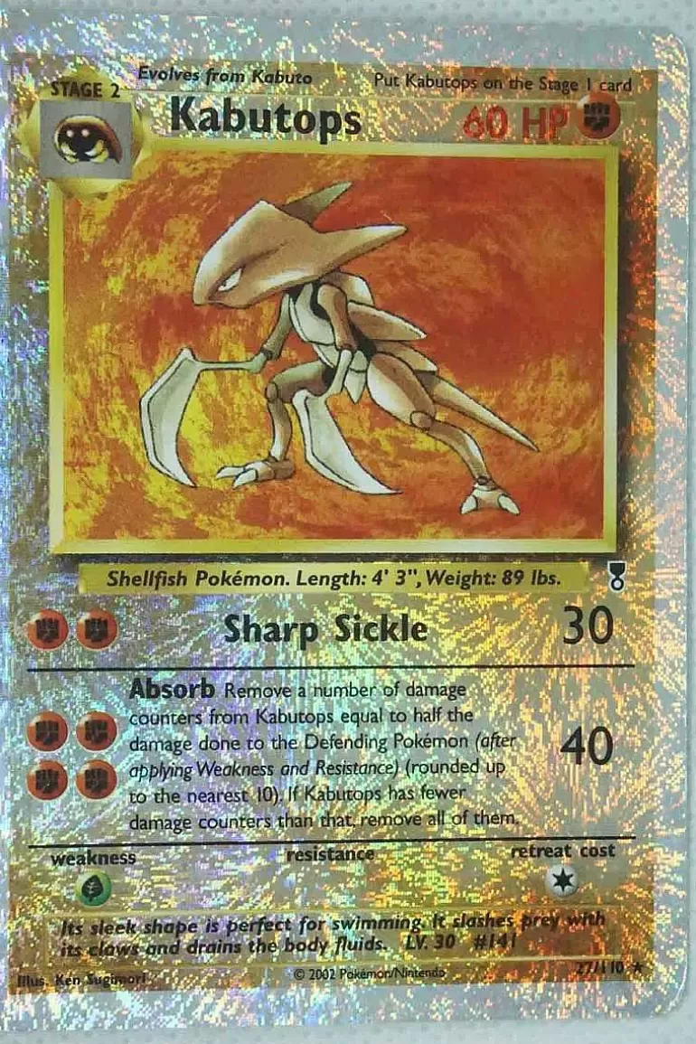 Pocket Monster Pokémon Kort-Kabutops 27/110 Special Holo Edition