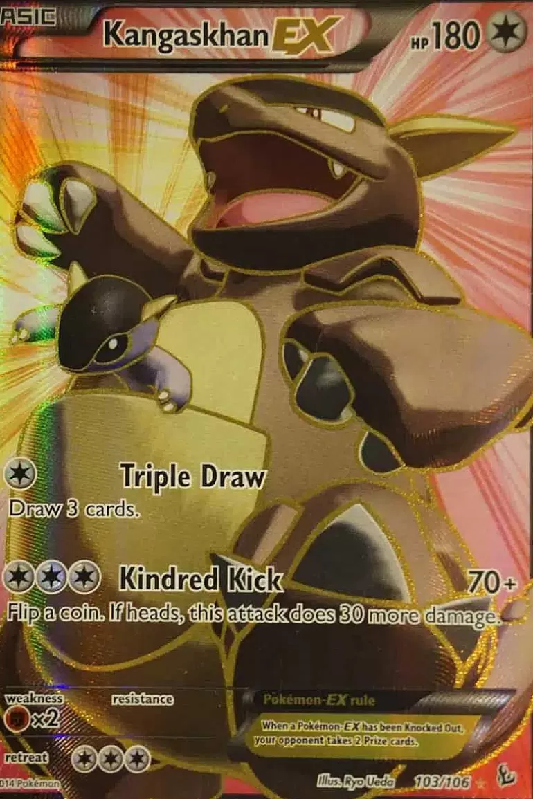 Pocket Monster Pokémon Kort-Kangaskhan Ex 103/106 Full Art