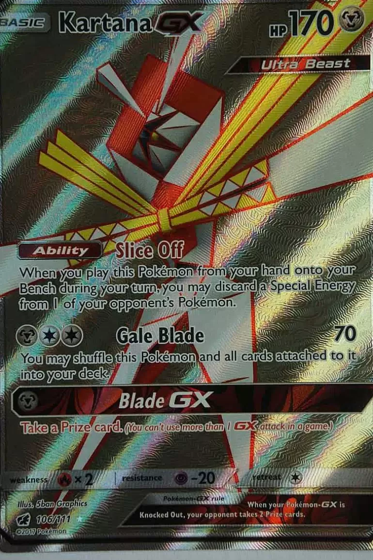 Pocket Monster Pokémon Kort-Kartana Gx 106/111 Full Art