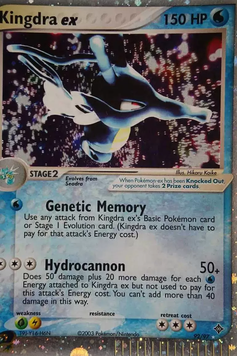 Pocket Monster Pokémon Kort-Kingdra Ex 92/97 Ultra-Rare