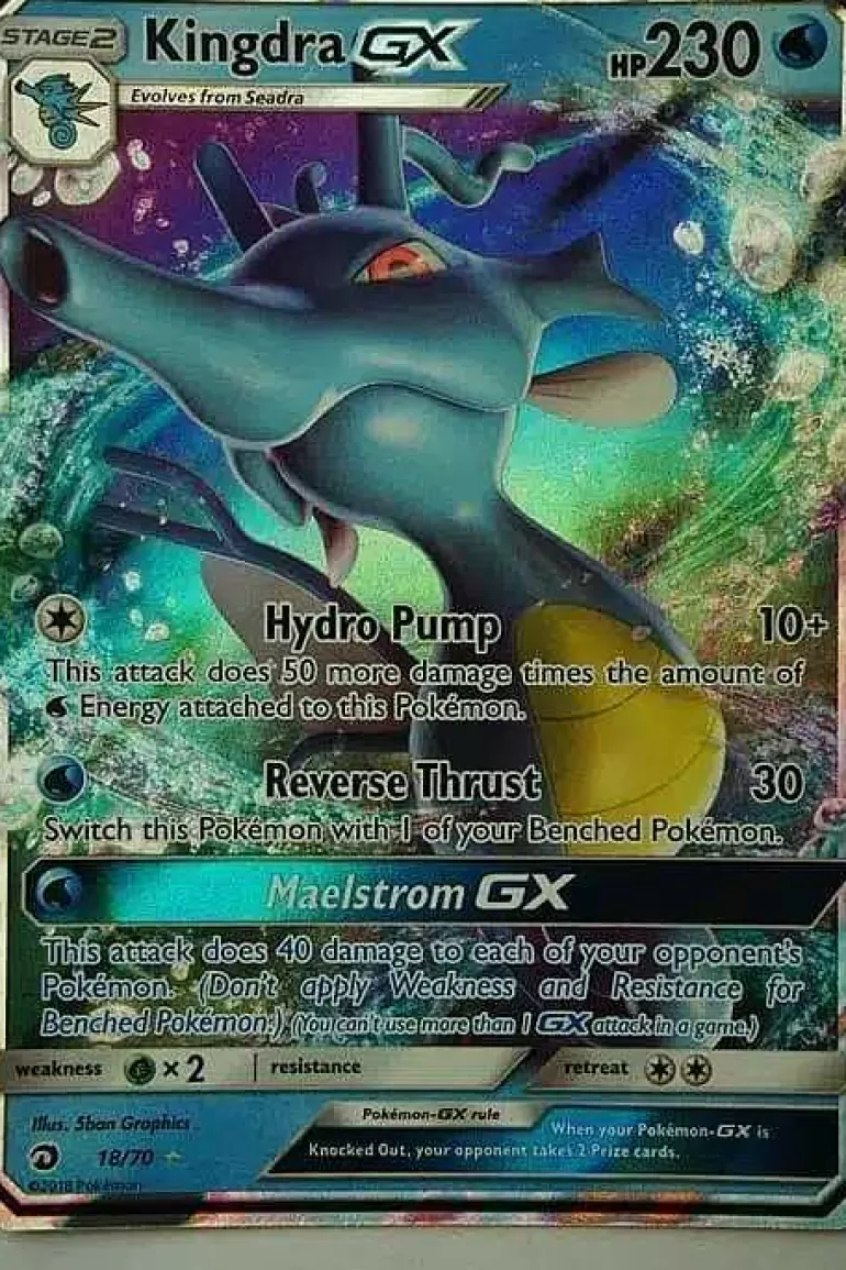 Pocket Monster Pokémon Kort-Kingdra Gx 18/70
