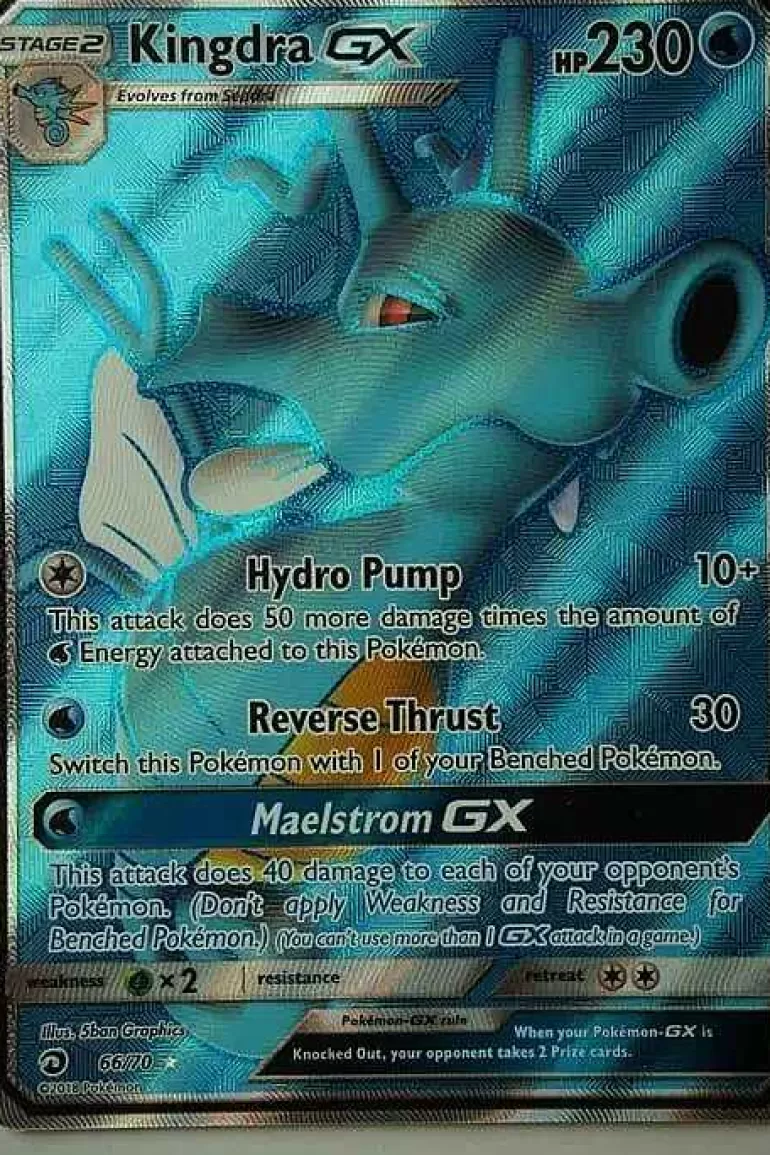 Pocket Monster Pokémon Kort-Kingdra Gx 66/70 Full Art