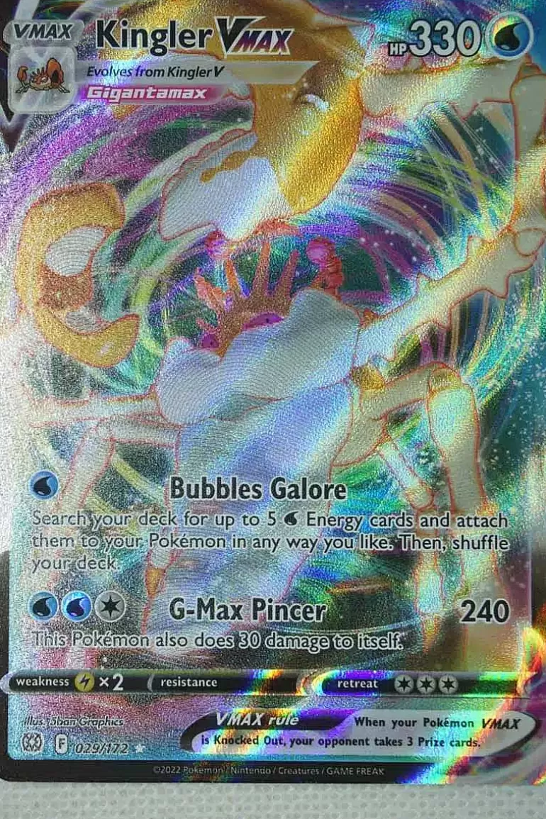 Pocket Monster Pokémon Kort-Kingler Vmax 29/172