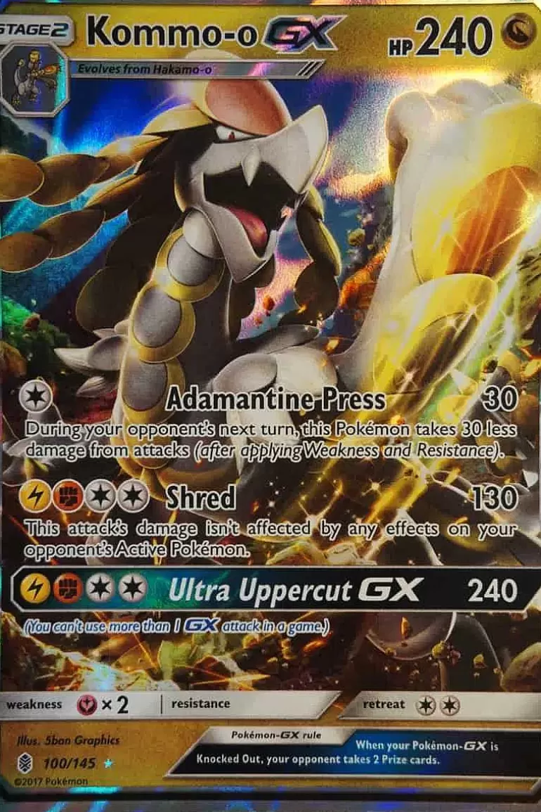 Pocket Monster Pokémon Kort-Kommo-O Gx 100/145