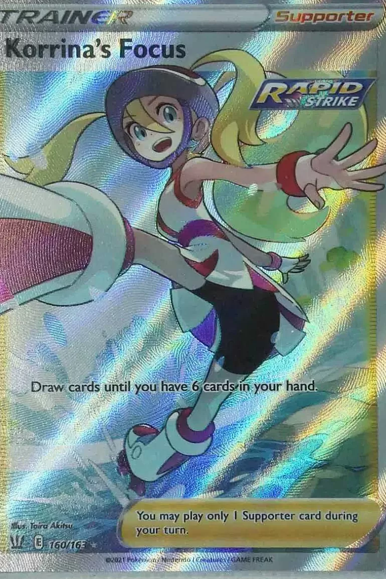 Pocket Monster Pokémon Kort-Korrina'S Focus 160/163 Full Art