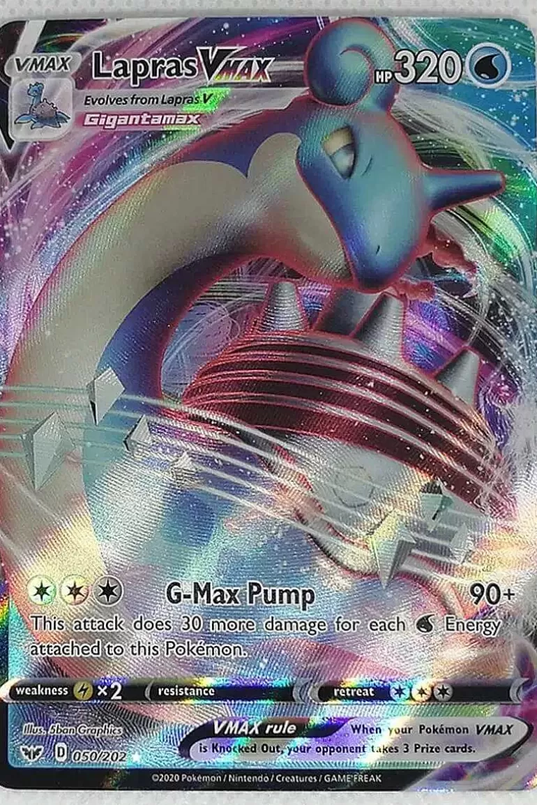 Pocket Monster Pokémon Kort-Lapras Vmax 050/202