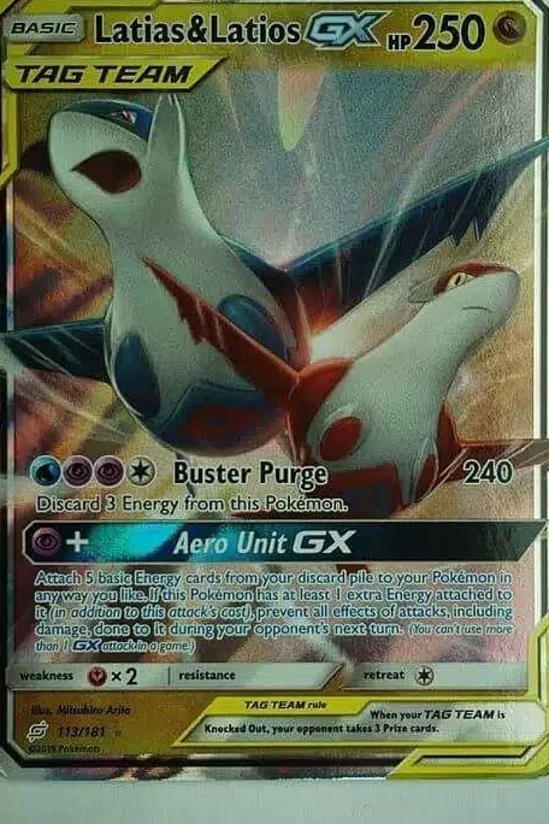 Pocket Monster Pokémon Kort-Latias & Latios Gx 113/181