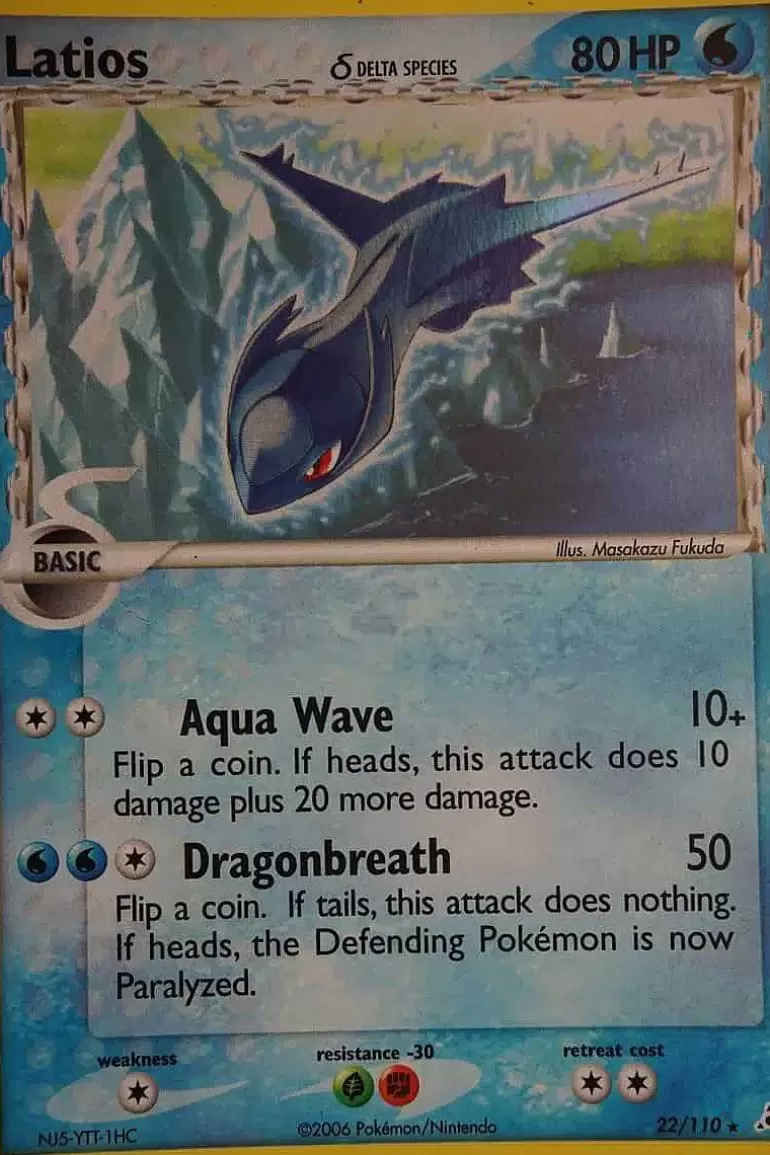Pocket Monster Pokémon Kort-Latios 22/110 Holo Rare