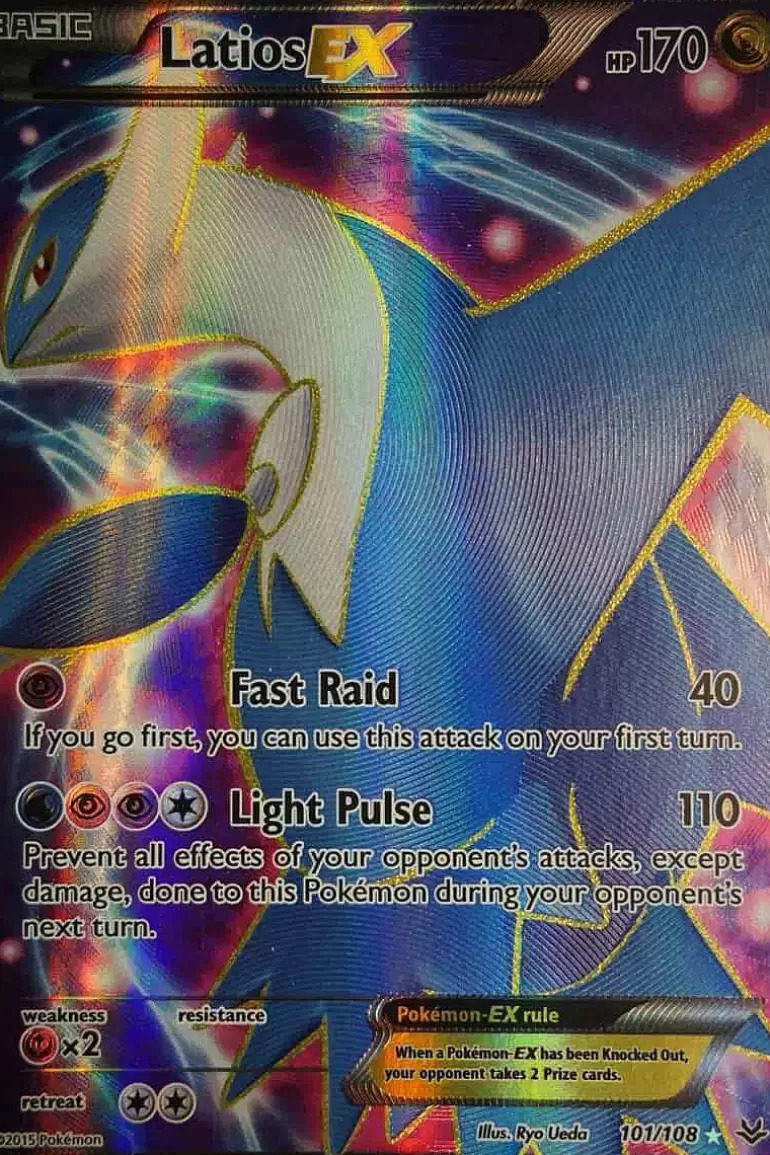 Pocket Monster Pokémon Kort-Latios Ex 101/108 Full Art
