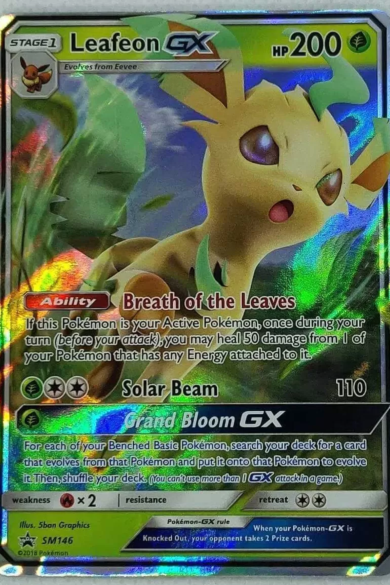 Pocket Monster Pokémon Kort-Leafeon Gx Sm146