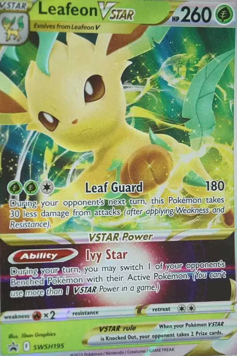 Pocket Monster Pokémon Kort-Leafeon Vstar Swsh195
