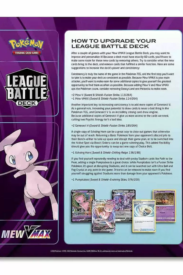 Pocket Monster Pokémon Kort-League Battle Deck Med Mew Vmax