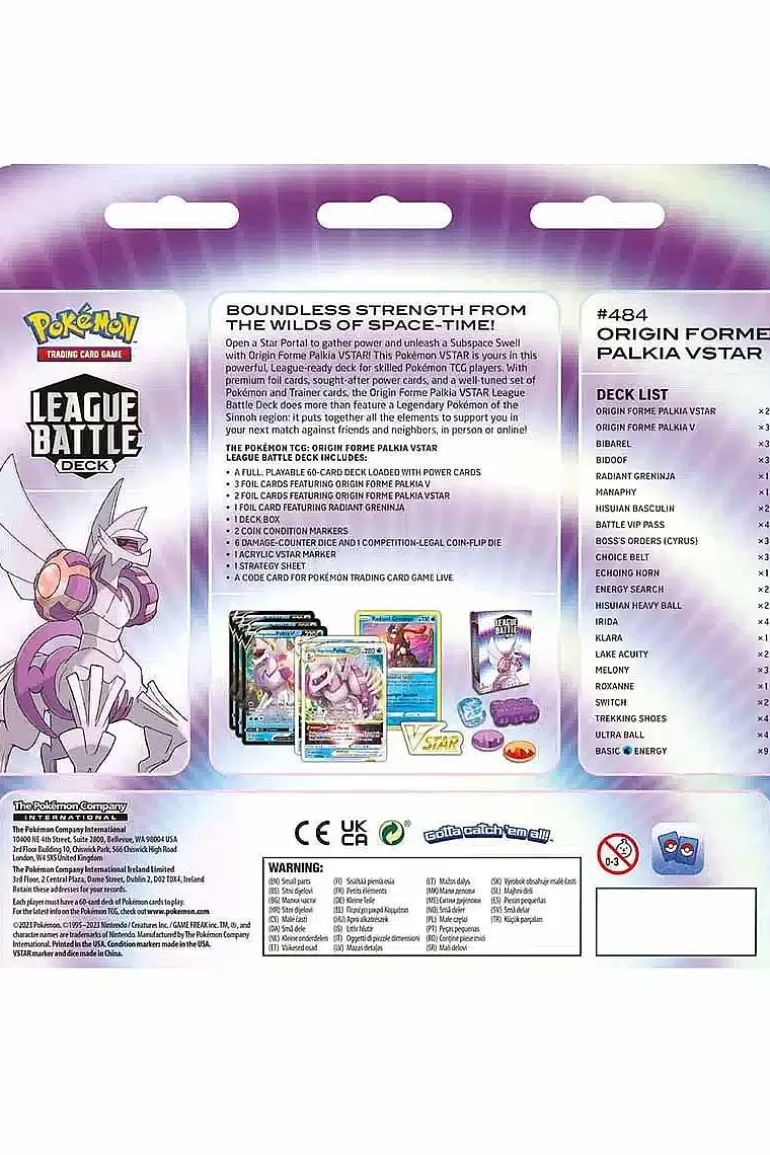 Pocket Monster Pokémon Kort-League Battle Deck Med Origin Form Palkia Vstar