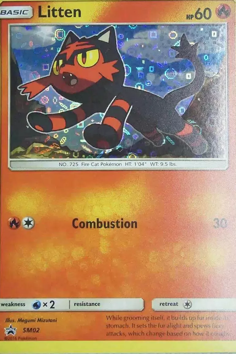 Pocket Monster Pokémon Kort-Litten Sm02 Sequin Holo Promo