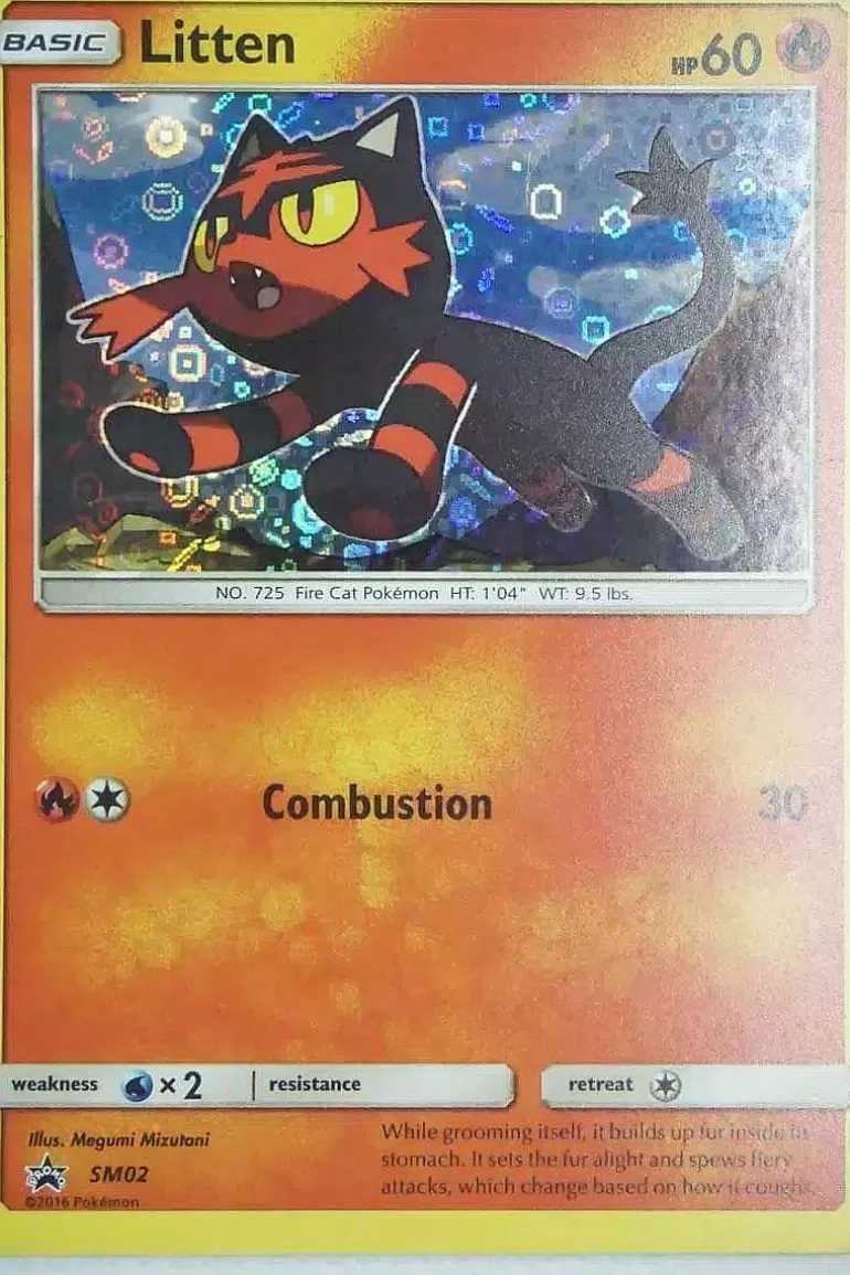 Pocket Monster Pokémon Kort-Litten Sm02 Sequin Holo Promo