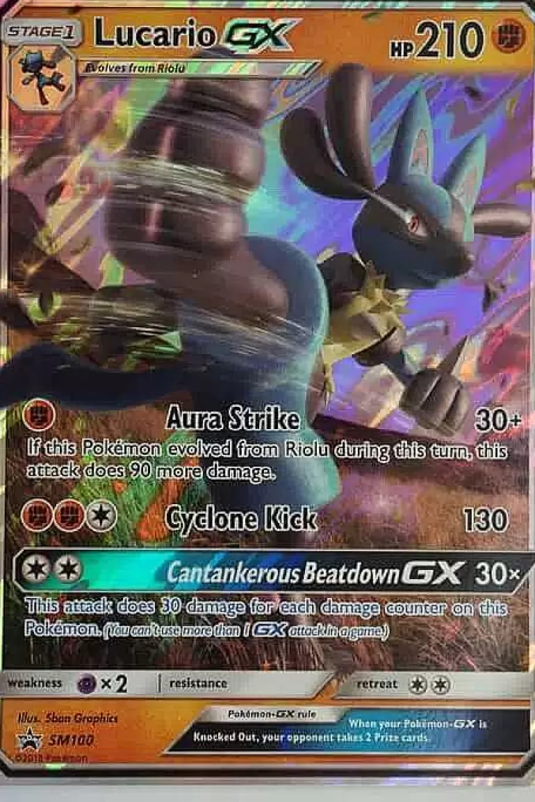 Pocket Monster Pokémon Kort-Lucario Gx Sm100 Stor