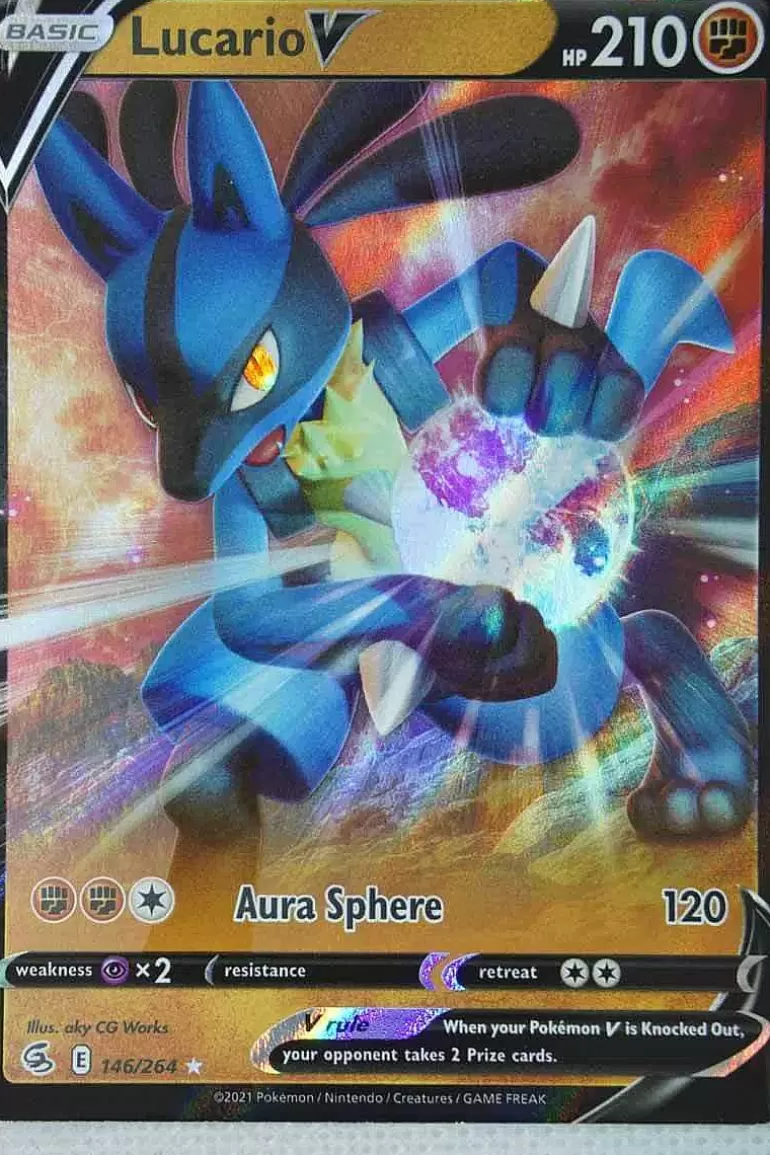 Pocket Monster Pokémon Kort-Lucario V 146/264