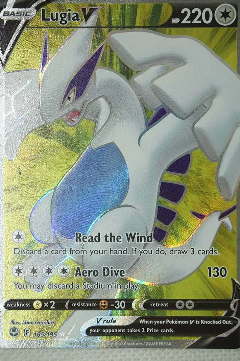 Pocket Monster Pokémon Kort-Lugia V 185/195 Full Art