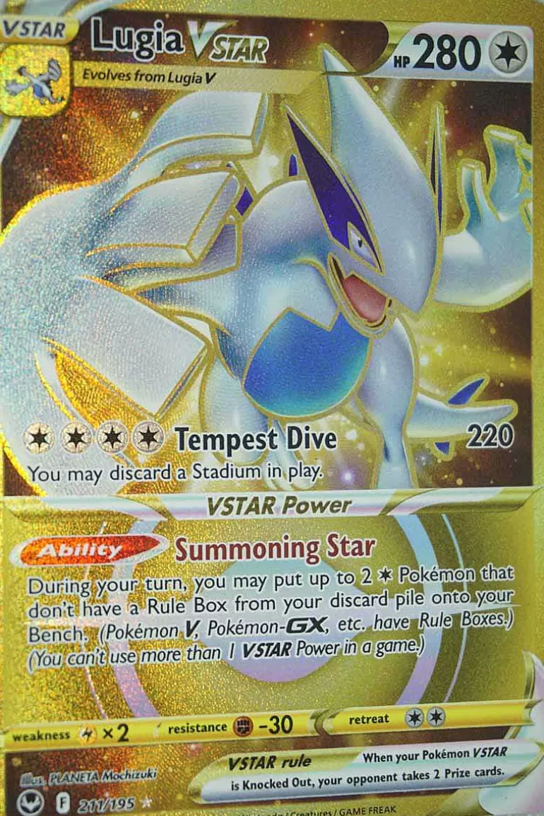 Pocket Monster Pokémon Kort-Lugia Vstar 211/195 Secret Rare