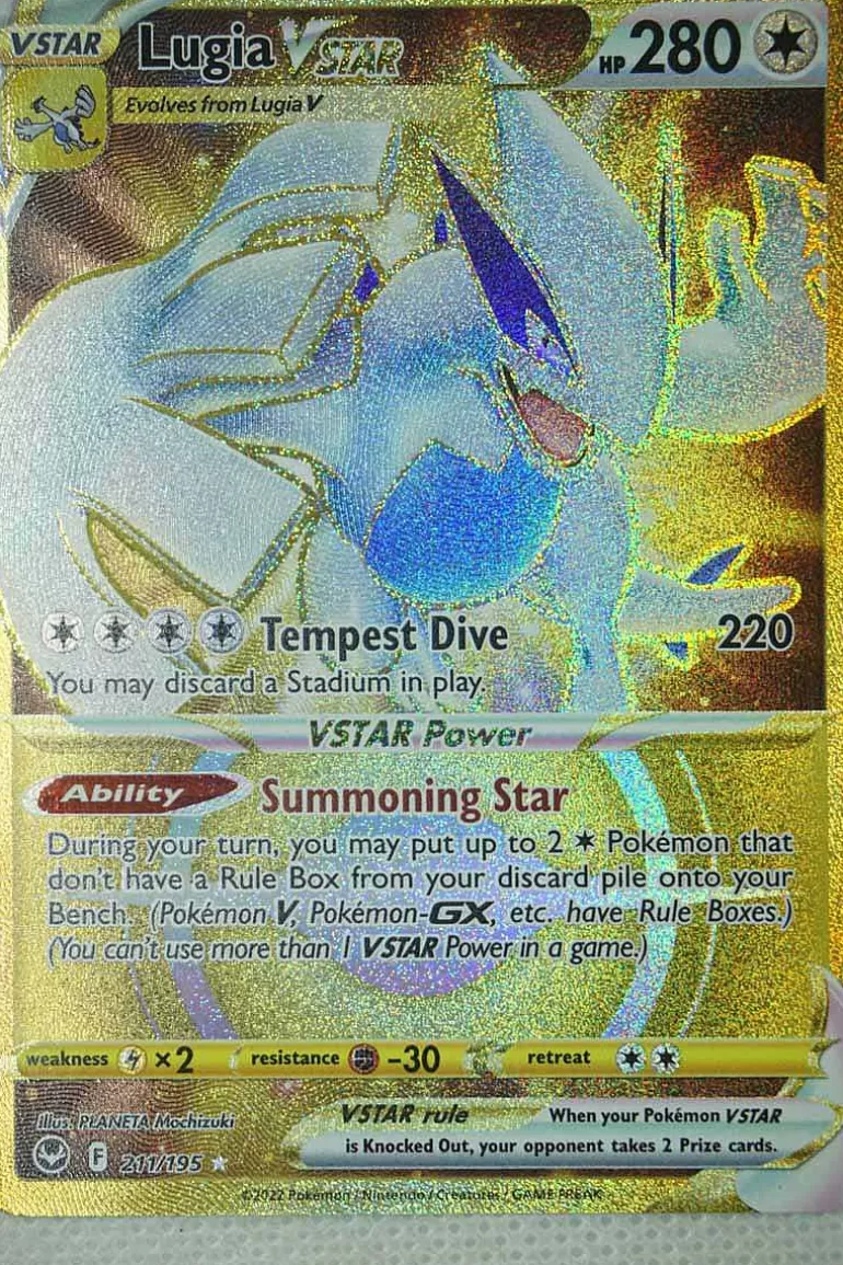 Pocket Monster Pokémon Kort-Lugia Vstar 211/195 Secret Rare