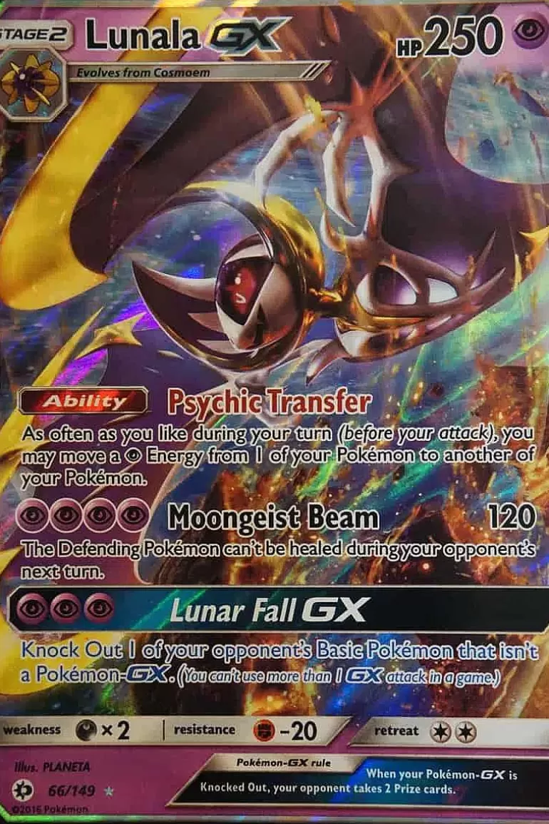 Pocket Monster Pokémon Kort-Lunala Gx 66/149