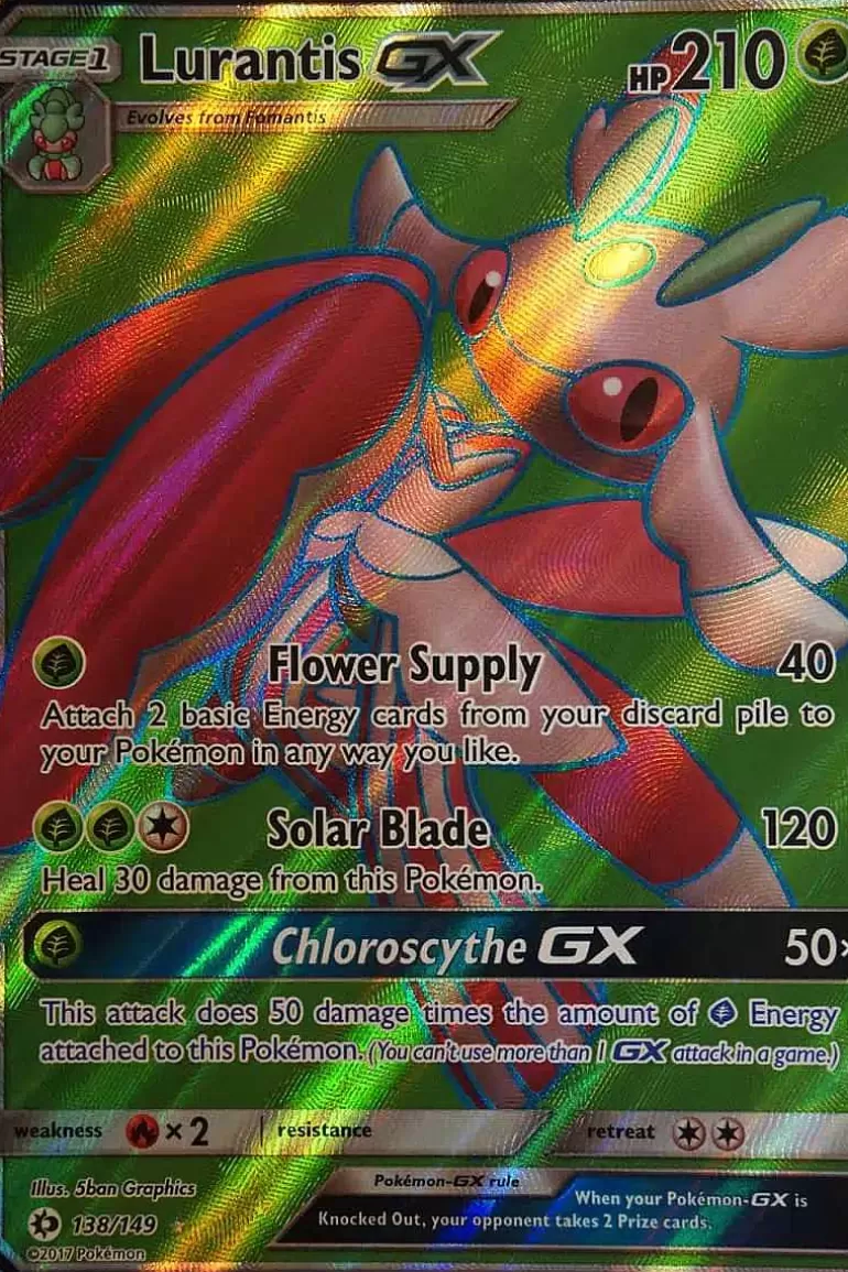 Pocket Monster Pokémon Kort-Lurantis Gx 138/149 Full Art
