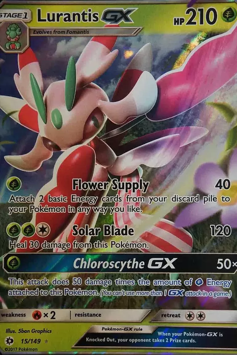 Pocket Monster Pokémon Kort-Lurantis Gx 15/149