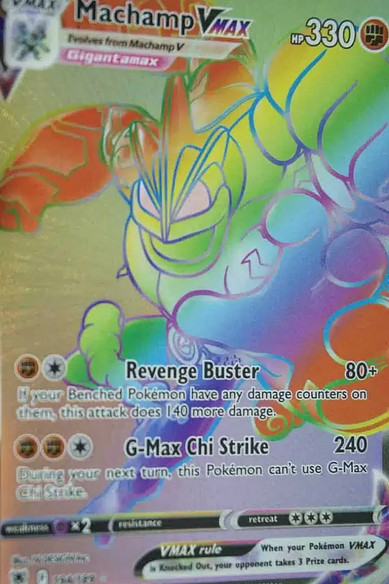 Pocket Monster Pokémon Kort-Machamp Vmax 194/189 Hyper Rare