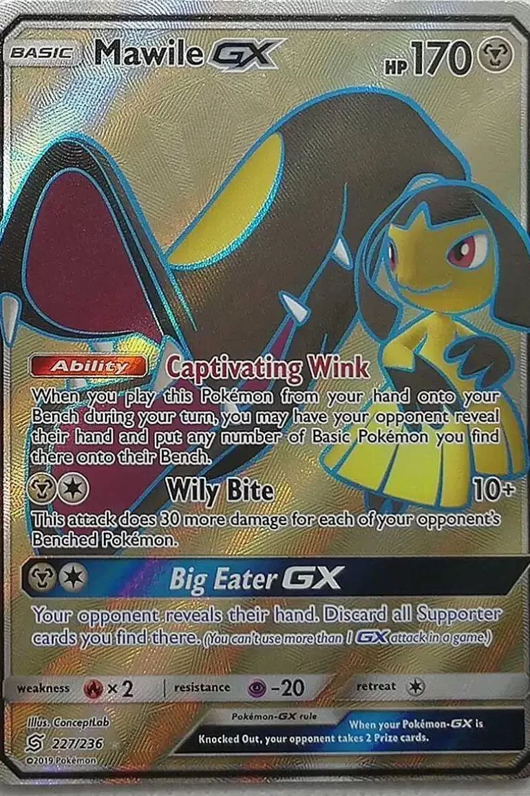 Pocket Monster Pokémon Kort-Mawile Gx 227/236 Full Art