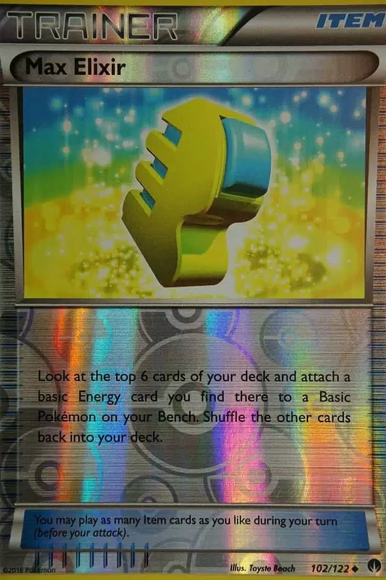 Pocket Monster Pokémon Kort-Max Elixir 102/122 Reverse Holo