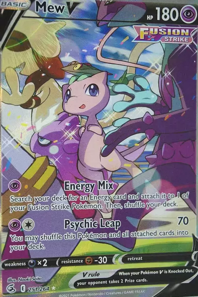 Pocket Monster Pokémon Kort-Mew V 251/264 Alternate Art