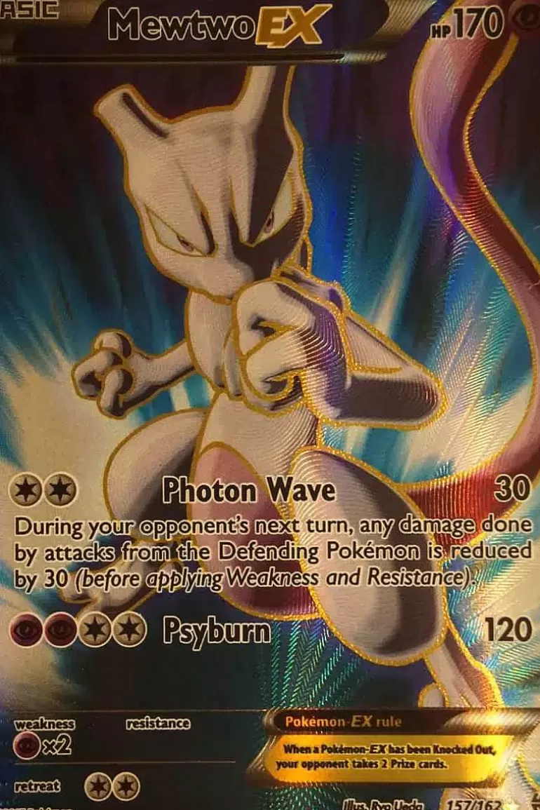 Pocket Monster Pokémon Kort-Mewtwo Ex 157/162 Full Art