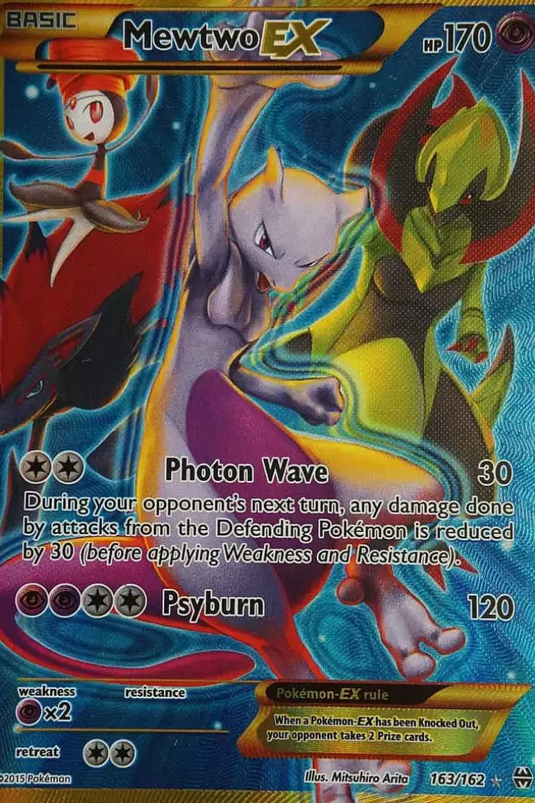 Pocket Monster Pokémon Kort-Mewtwo Ex 163/162 Secret Rare