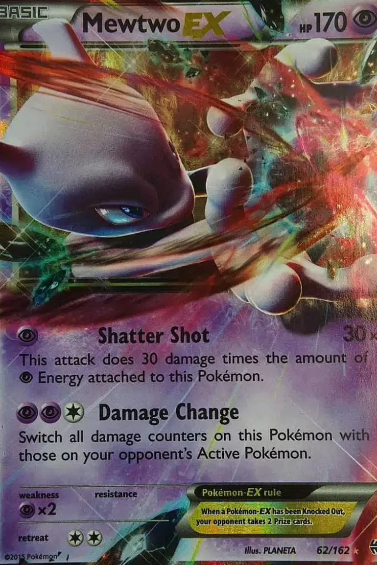 Pocket Monster Pokémon Kort-Mewtwo Ex 62/162