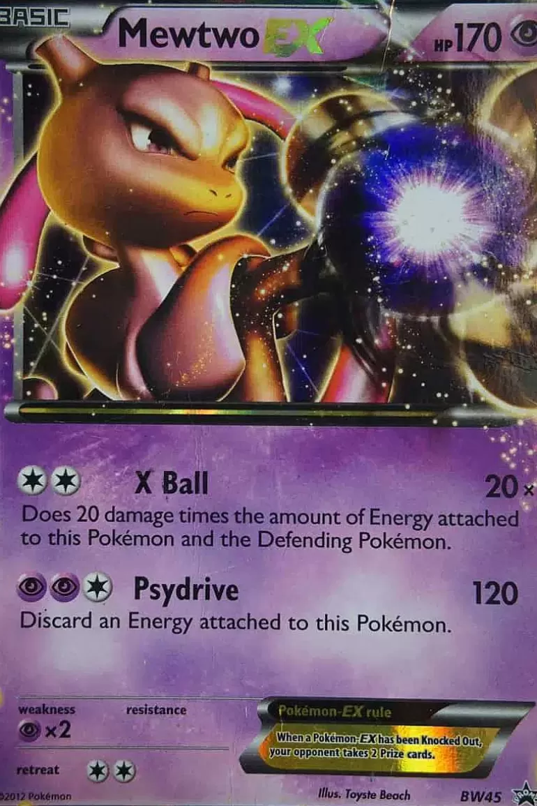 Pocket Monster Pokémon Kort-Mewtwo Ex Bw45