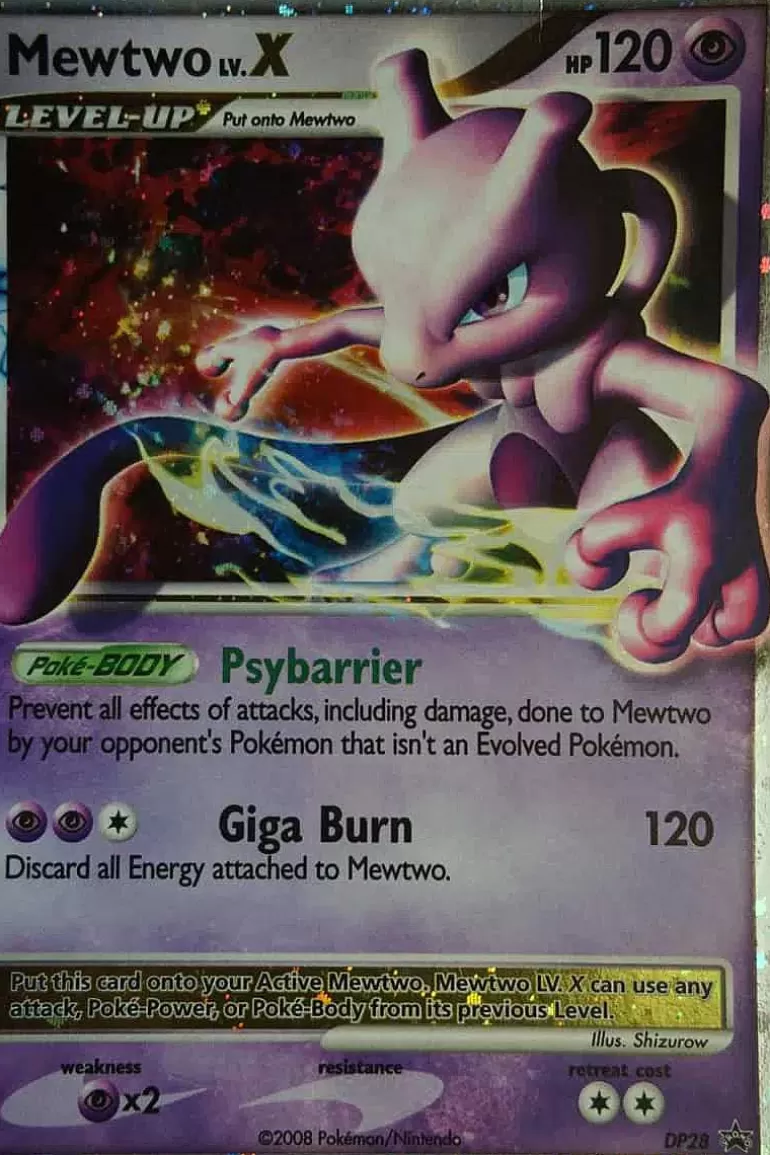 Pocket Monster Pokémon Kort-Mewtwo Lv. X Dp28