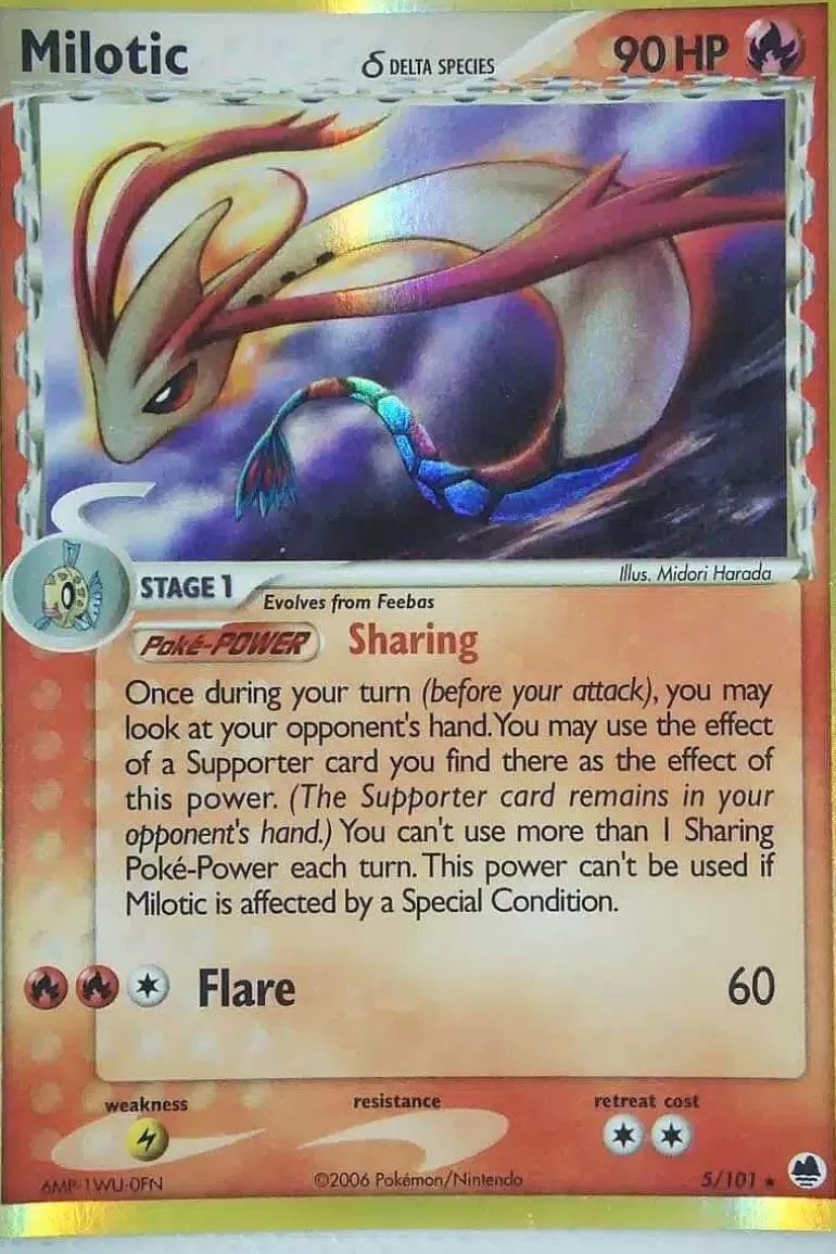 Pocket Monster Pokémon Kort-Milotic 5/101 (Delta Species) Reverse Holo