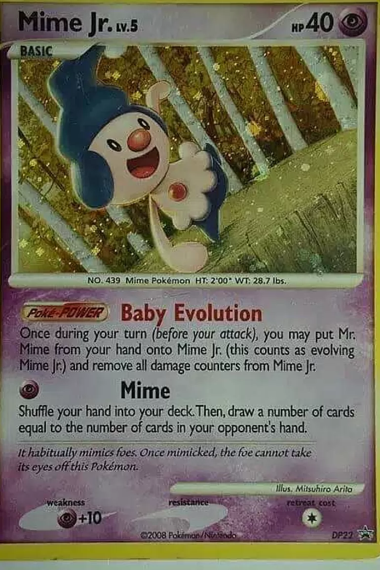 Pocket Monster Pokémon Kort-Mime Jr. Dp22 Holo Rare